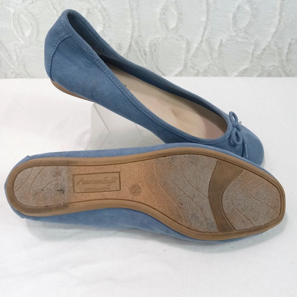 American Eagle Addison Slate Blue Ballet/Loafers Shoes Size 8.5